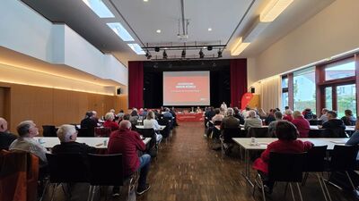 Blick in den Saal beim SPD-Kreisparteitag am 10. Oktober 2026 in Wendlingen a. N. Foto: Juliane Bürkle